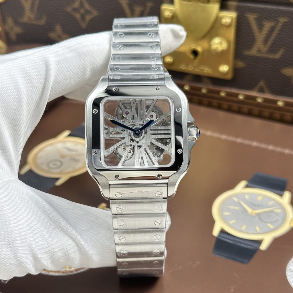 Cartier Santos de Skeleton Super Clone Swiss Machine