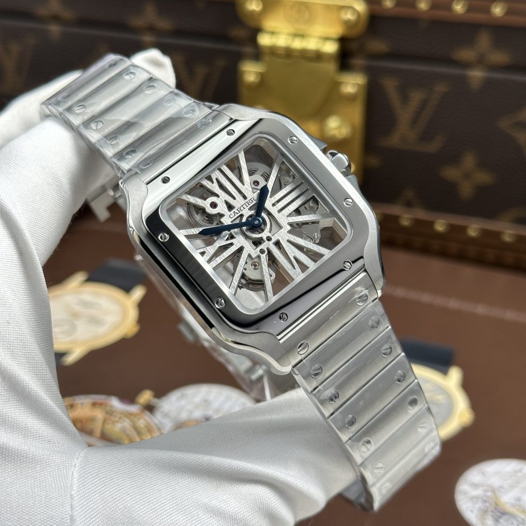 Cartier Santos de Skeleton Super Clone Swiss Machine