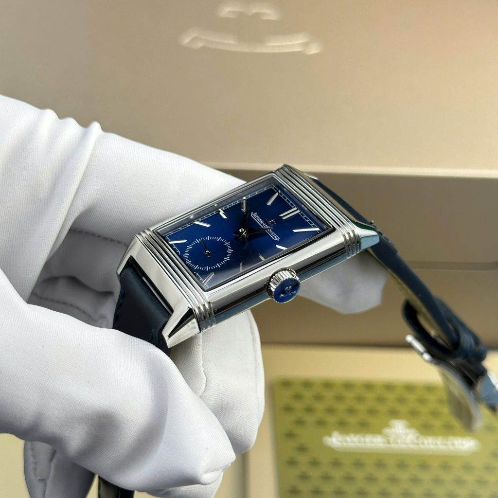 jaeger lecoultre leather blue dial Super clone swiss machine