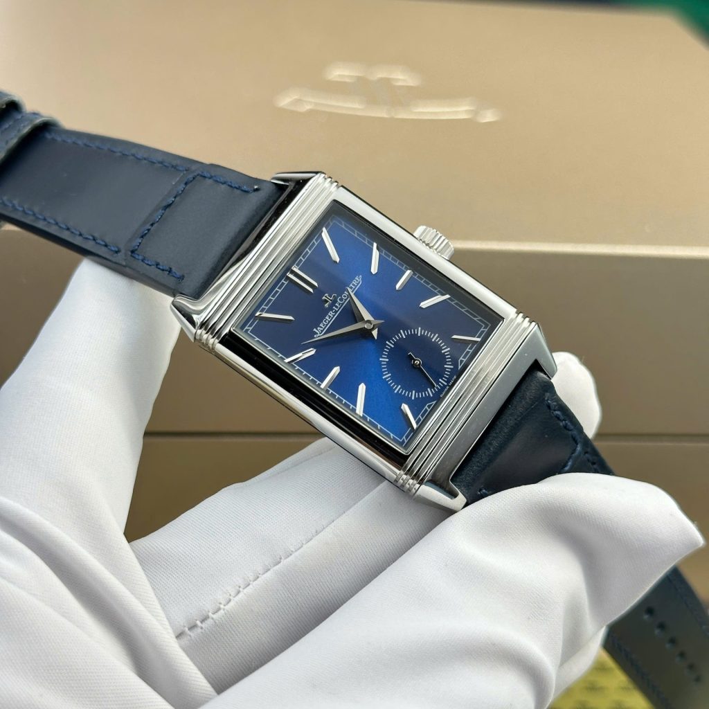 jaeger lecoultre leather blue dial Super clone swiss machine
