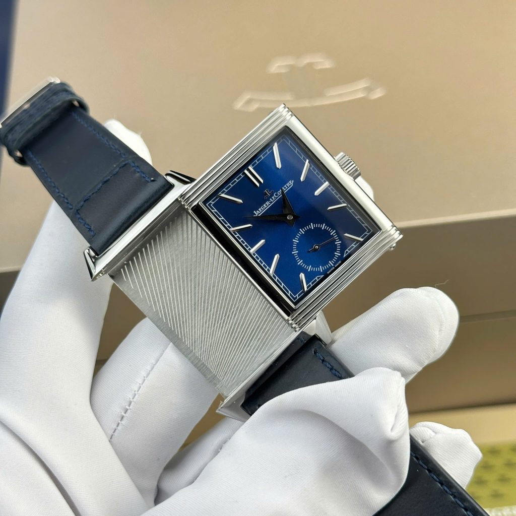 jaeger lecoultre leather blue dial Super clone swiss machine