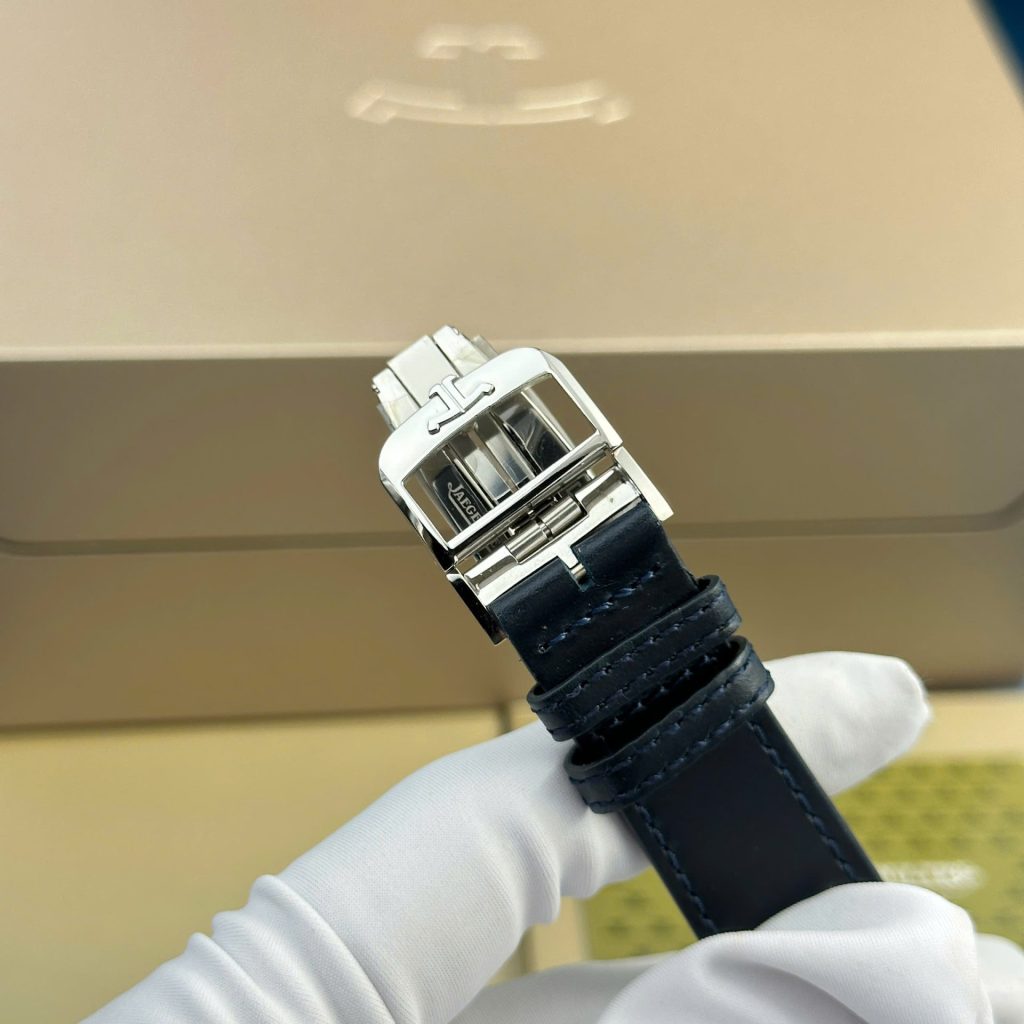 jaeger lecoultre leather blue dial Super clone swiss machine