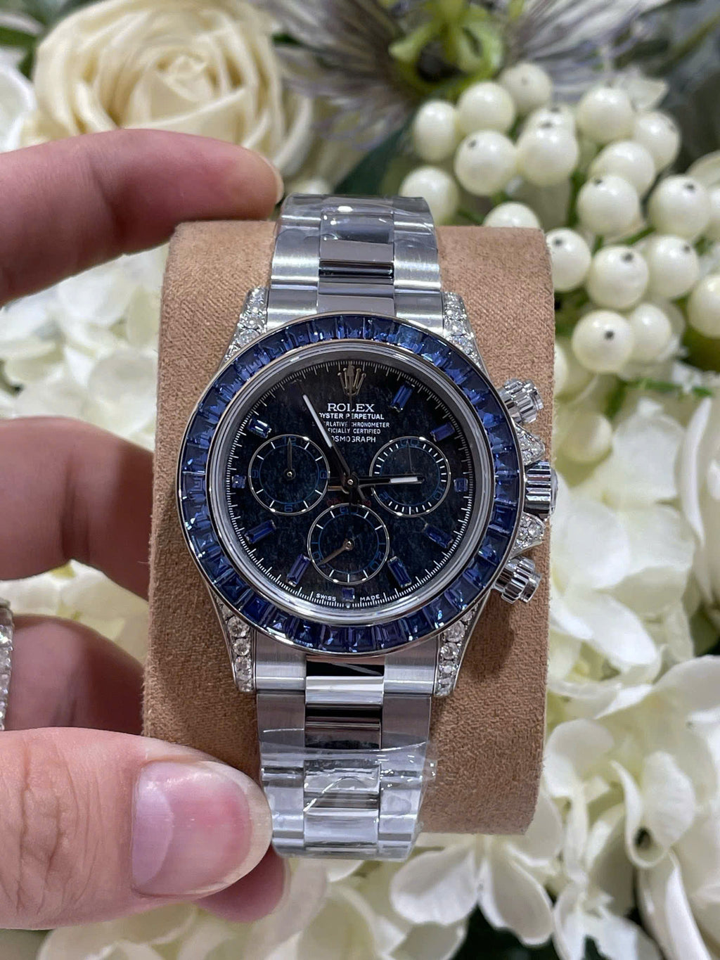 Rolex Daytona Synthetic Blue Sapphire Super Clone Swiss Machine