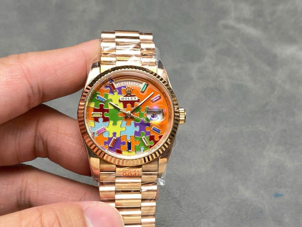 Rolex DayDate emoji Super Clone Swiss Machine