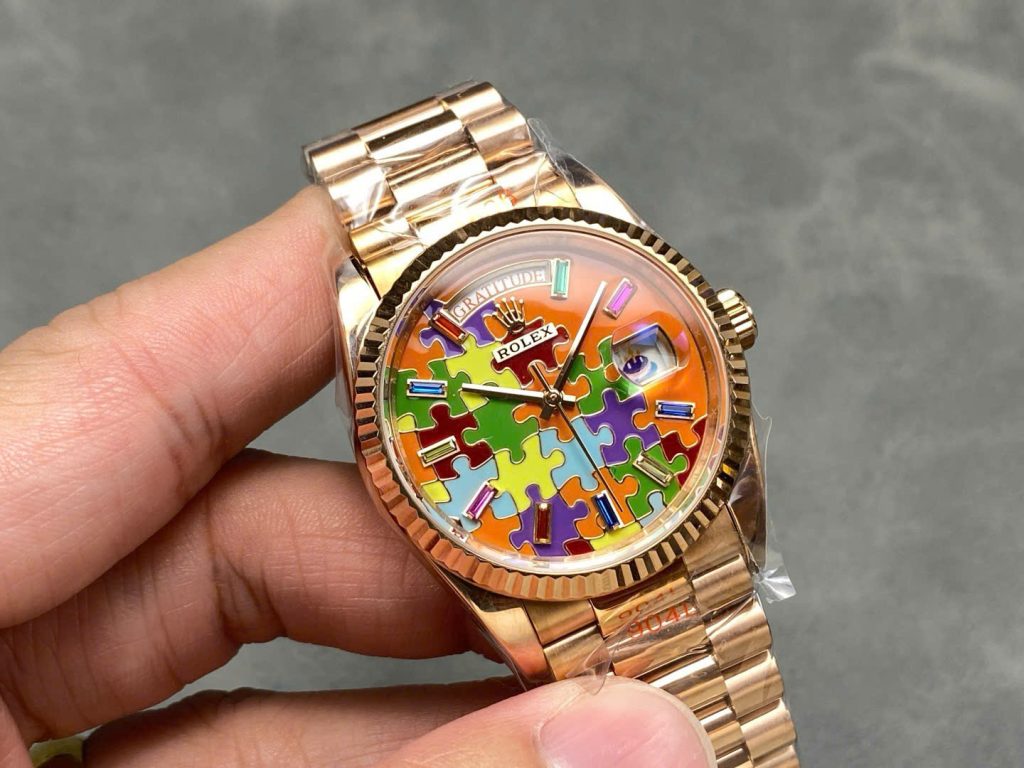 Rolex DayDate emoji Super Clone Swiss Machine