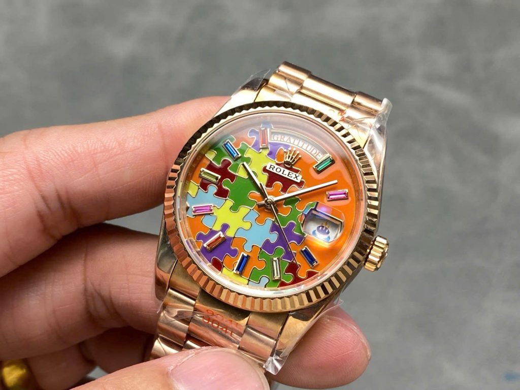 Rolex DayDate emoji Super Clone Swiss Machine