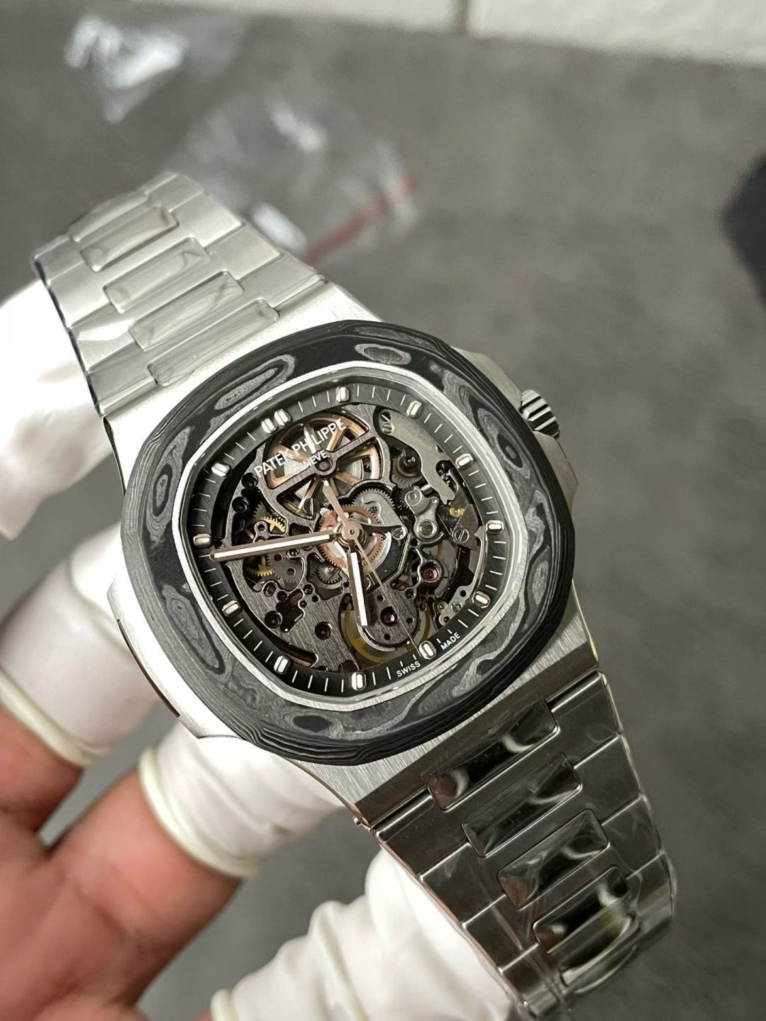 Patek Philippe Nautilus  skeletonized Super Clone Swiss Machine