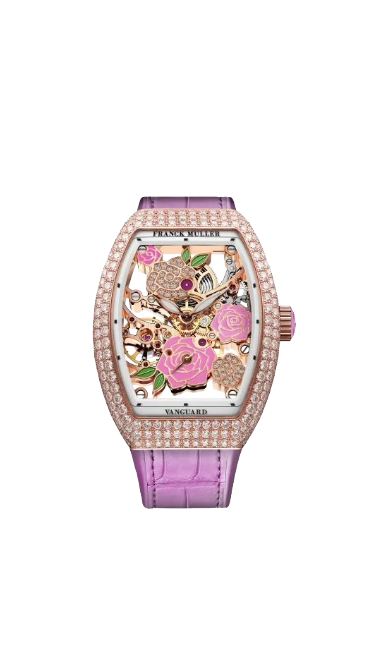 frank muller skeleton flower dial super clone swiss machine