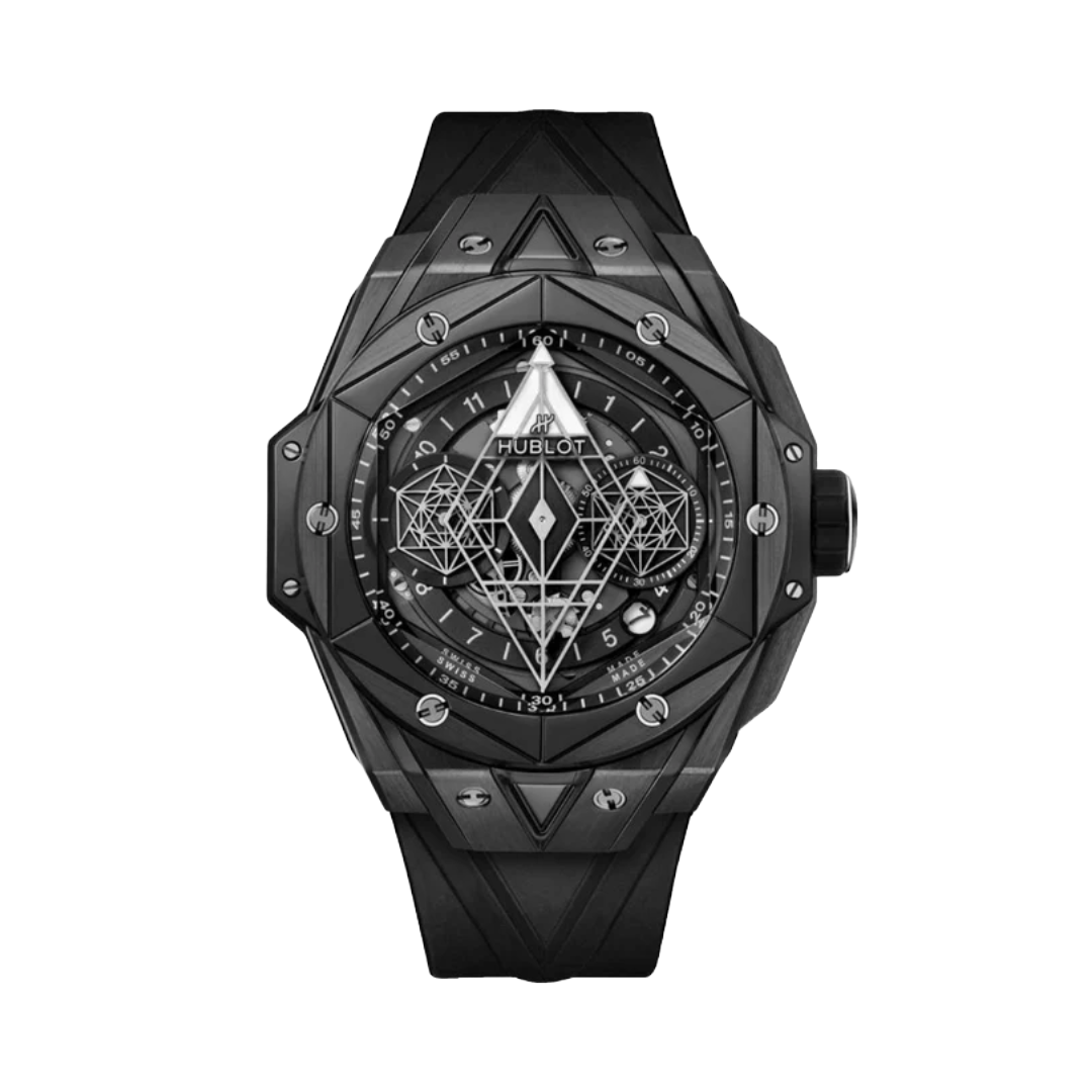 HUBLOT Sang Bleu II All Black Mirror Original