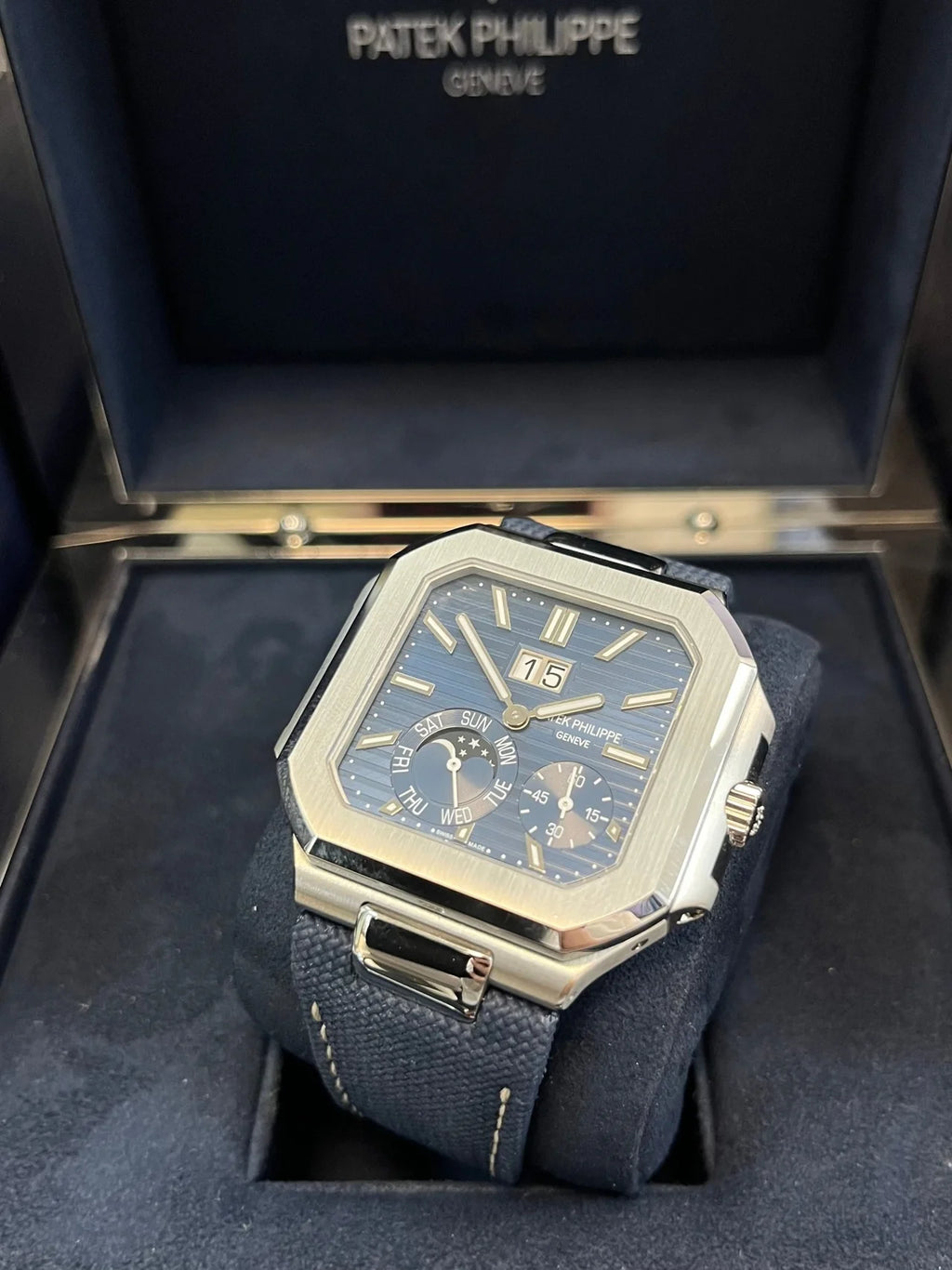 Patek Philippe Cubitus Platinum Case Sunburst  Super Clone Swiss Machine