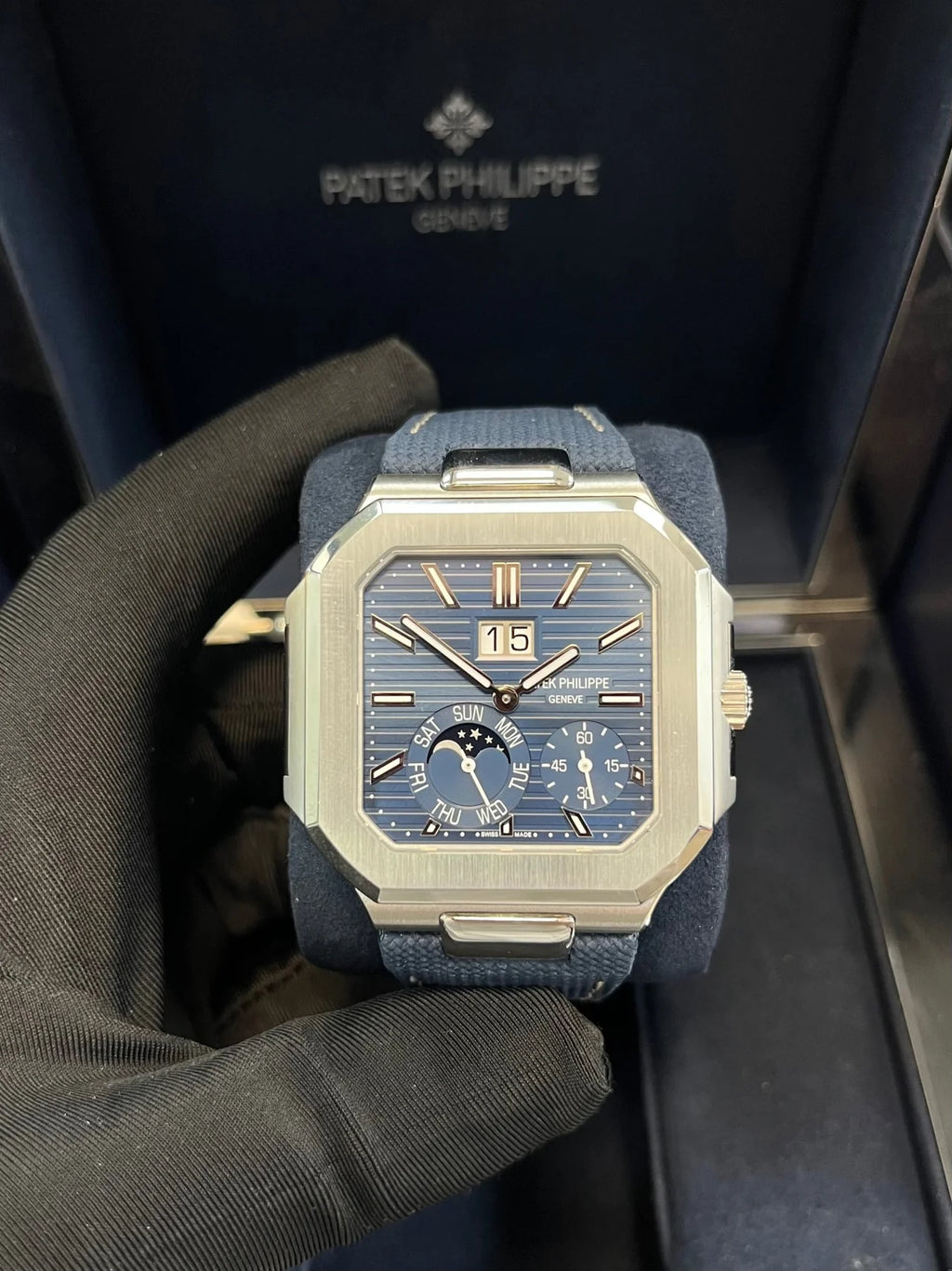 Patek Philippe Cubitus Platinum Case Sunburst  Super Clone Swiss Machine