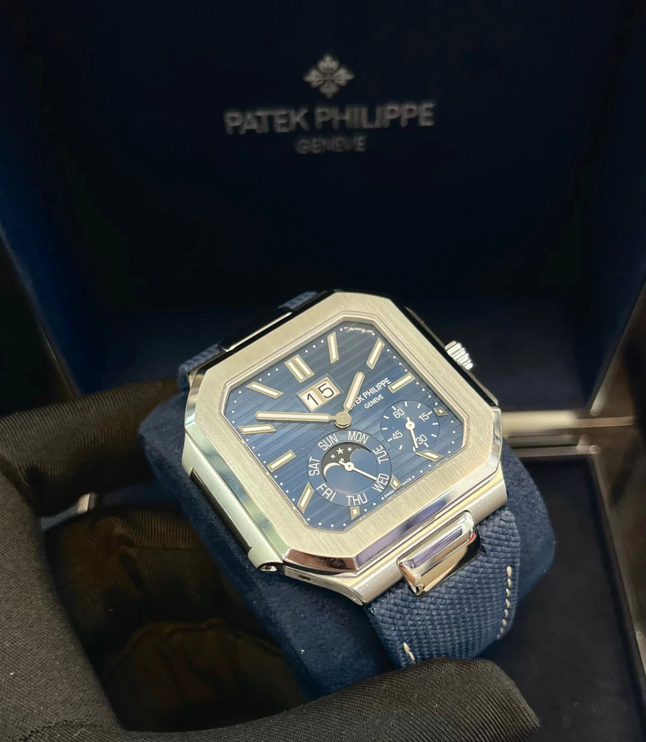 Patek Philippe Cubitus Platinum Case Sunburst  Super Clone Swiss Machine