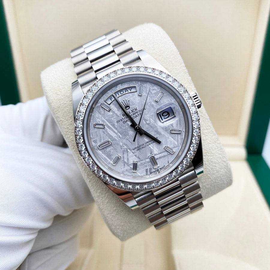 Rolex DayDate Platinum  Meteorite dial Super Clone Swiss Machine